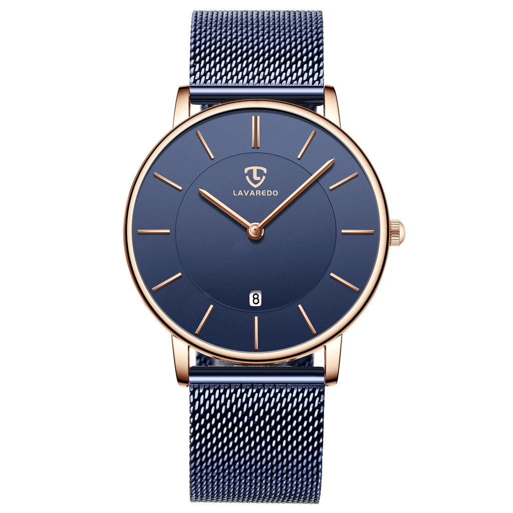 Mens Watches, Minimalist Fashion Simple Wrist Watch for Men Analog Date with Leather Strap