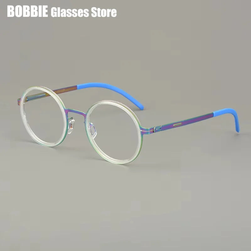 Classics Round Glasses Frame Eyeglasses Light Thin Screwless Acetate Ring Men Women Spectacle Germany Brand Design Oroshi 2025