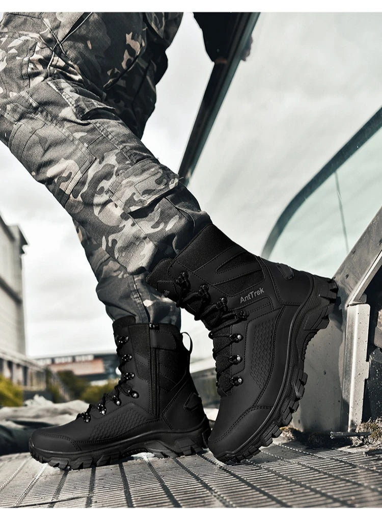 Hiking Shoes Men Outdoor Anti-slip Breathable Comfortable Casual Sports Shoes Men Thick-soled Shock-absorbing Combat Boots Men