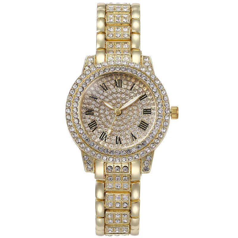 Fashion Women Watch with Shiny Diamond Watch Ladies Luxury Brand Ladies Casual Women Bracelet Crystal Watches Relogio Feminino