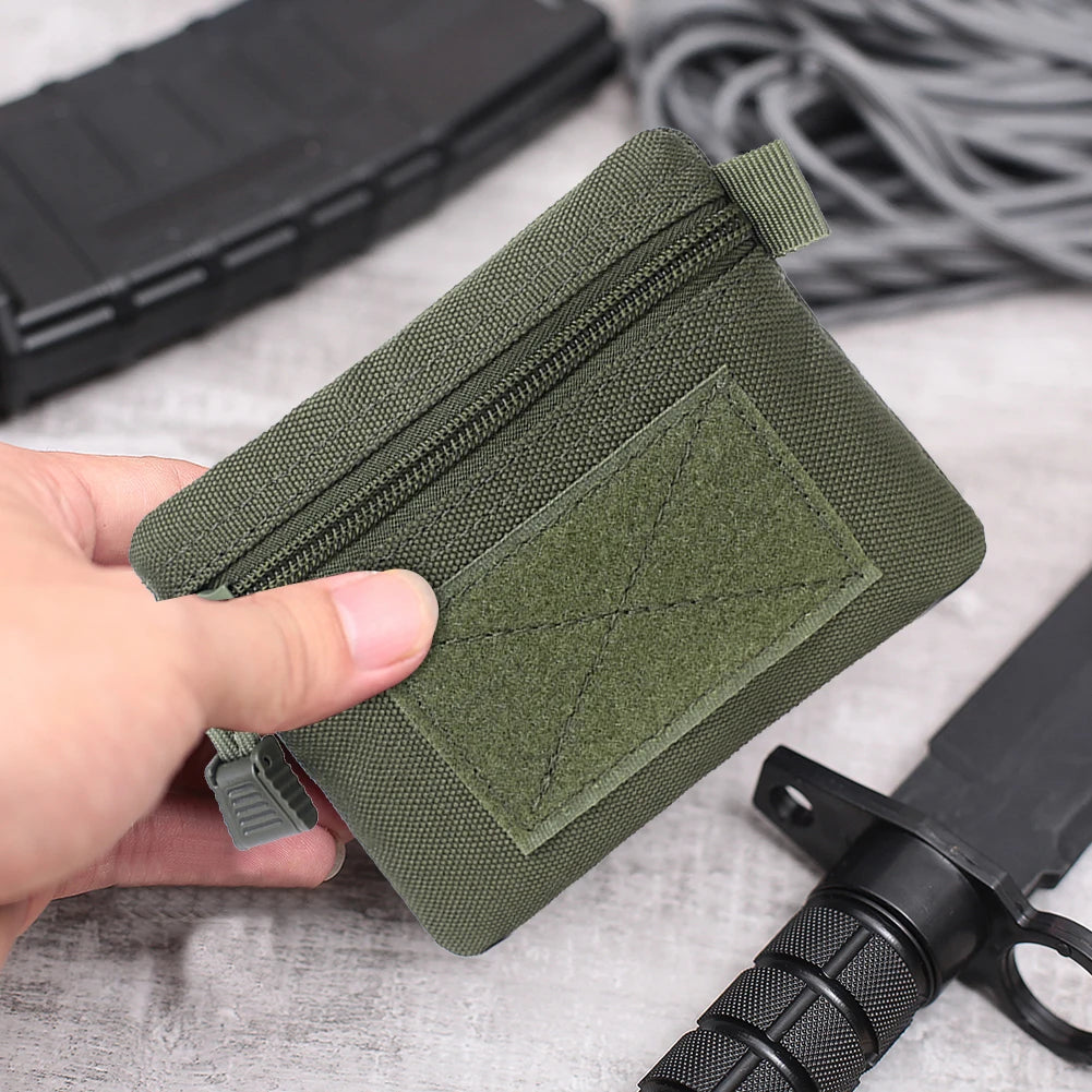 Hot Sale Coin Purses Delicate Texture Multi-function Outdoor Hiking Molle Pouch Wallet Waterproof Portable Travel Zipper Waist