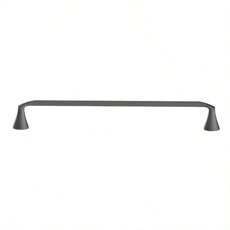 Simple Flare Wall Mount 24 Inch Towel Bar Matte Black for Bathroom Use Durable Metal Finish Rust Resistant Strong Holding Power