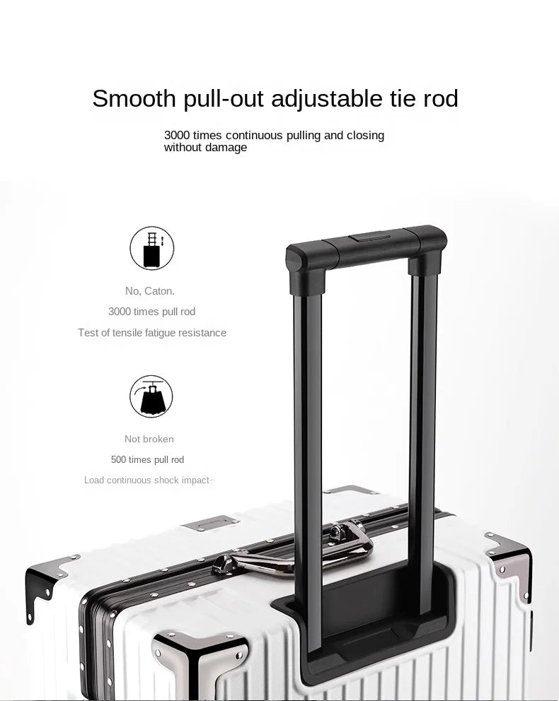 Suitcase Aluminum Frame 20 inch Carrier Trolley Case Removable Universal Wheels 22-30 inch Large Capacity Travel Suitcases