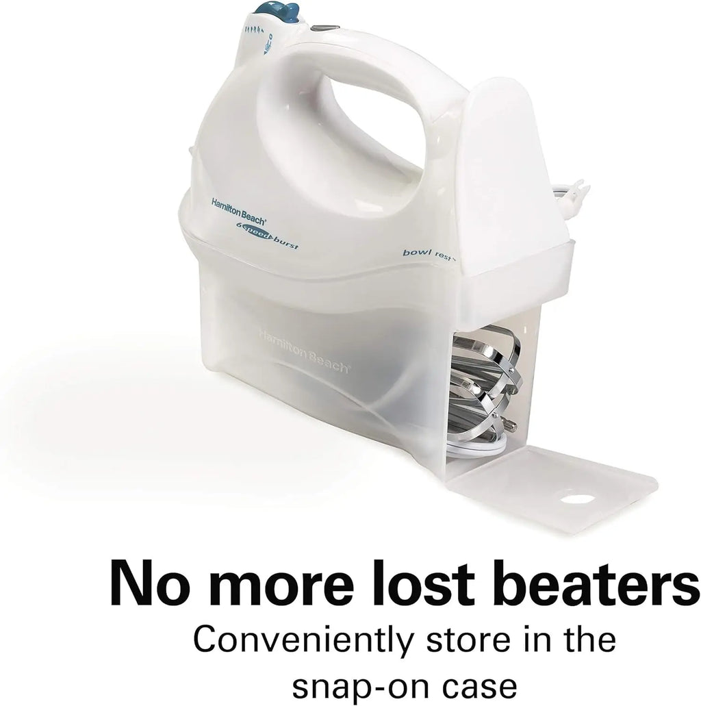 Extra Wide Slots 2 Slice Toaster with Hand Mixer 6 Speeds QuickBurst Storage Case Kitchen Cooking Bread Maker Appliance