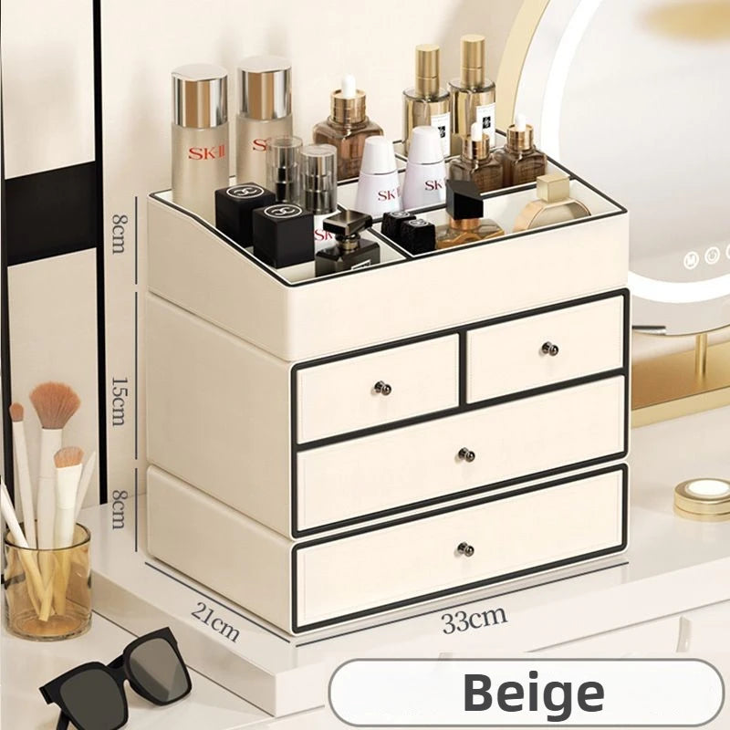 Makeup Box Desktop Large Capacity Skin Care Product Shelf Dustproof Perfume Storage Organizer Removable Cosmetics Storage Box