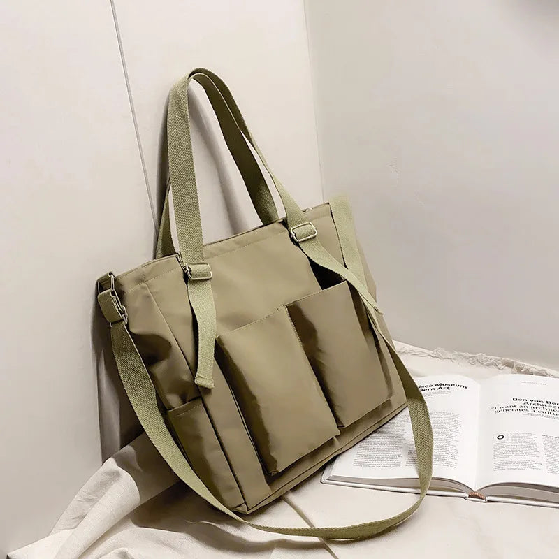 Women's Bag Handbags Shopper Simple Fashion Zipper Nylon Waterproof Solid Crossbody Large Capacity Tote Shoulder Bags For Women