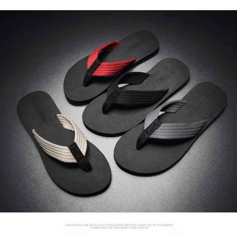 Mens Casual Flip Flops for Beach Volleyball, Yacht Trips and Effortless Summer Comfort Mens Cool Sandals