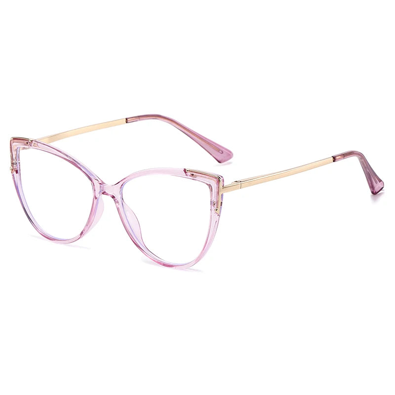 Personality Cat Eye Anti-Blue Light Spring Hinged Glasses Cross-Border Men Women Glasses Shopping Leisure Advanced Frames
