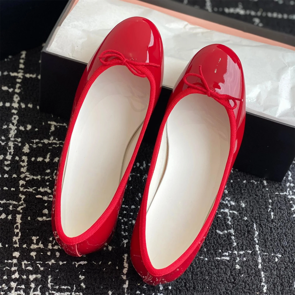 2025 Newest Genuine Leather Round-Toe Ankle-Strap Woman Flats Mary Janes Ballet Dance Shoes Banquet Shoes Woman Sapato Feminino