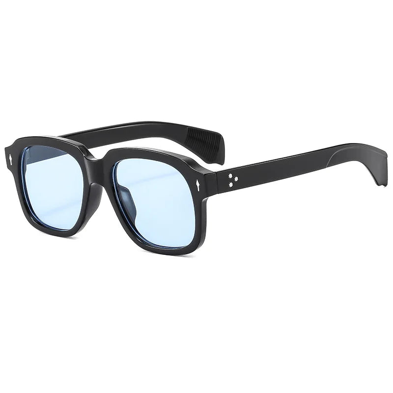 Women Square Sunglasses Ins Popular Men Vintage Rivets Punk Female Shades UV400 Fashion Male Sun Glasses