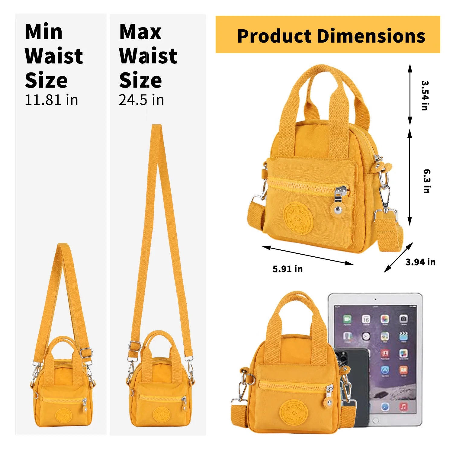 Y2K Women's Crossbody Bag Waterproof Lightweight Stylish Mini Tote & Messenger Shoulder Bag with Zipper Casual Compact Handbag