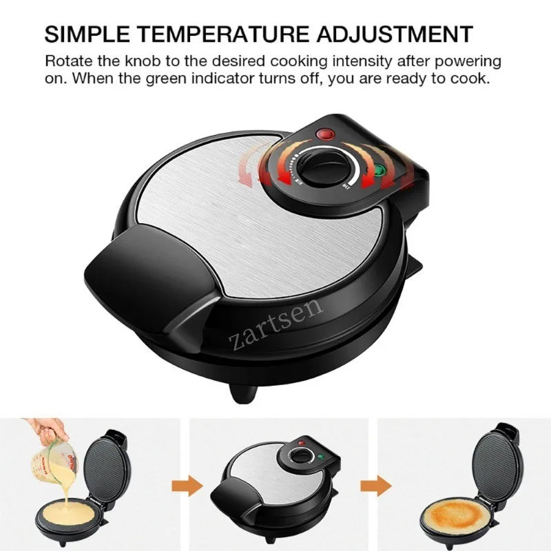 Electric Crispy Egg Roll Maker Omelet Sandwich Iron Crepe Baking Pan Waffle Pancake Oven DIY Ice Cream Cone Machine