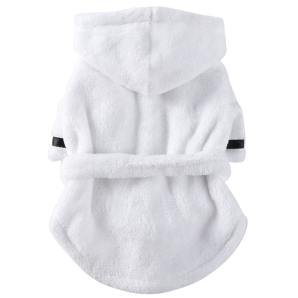 Dog Bath Robe After Bath, Quick Dry Absorbent Towel Robe with Belt for Small Medium Dogs Cats, Post Bath Drying Pet Accessories
