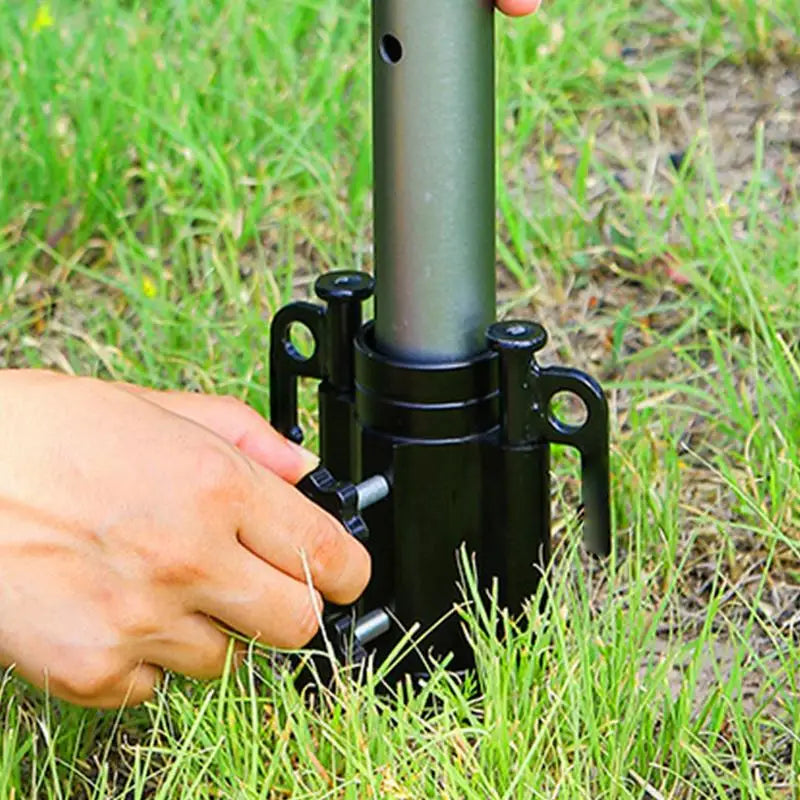Awning Support Poles Beach Umbrella Windproof Awning Rod Holder Sturdy Camping Tent Pole Holder Portable Tent Fixed Tube Pole