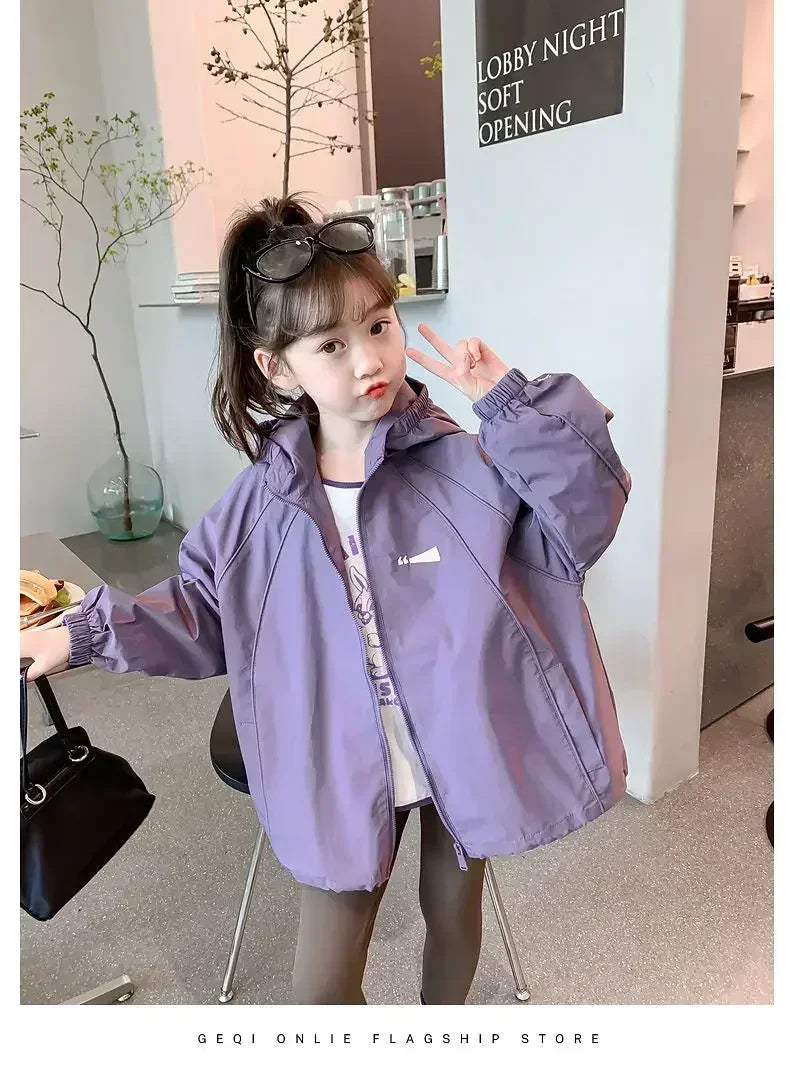 New Girls Children Clothing Baby Outerwear Jackets Hoodies Sweatshirt Sports Suits Coat Windbreaker Football Coat for Kids Girl