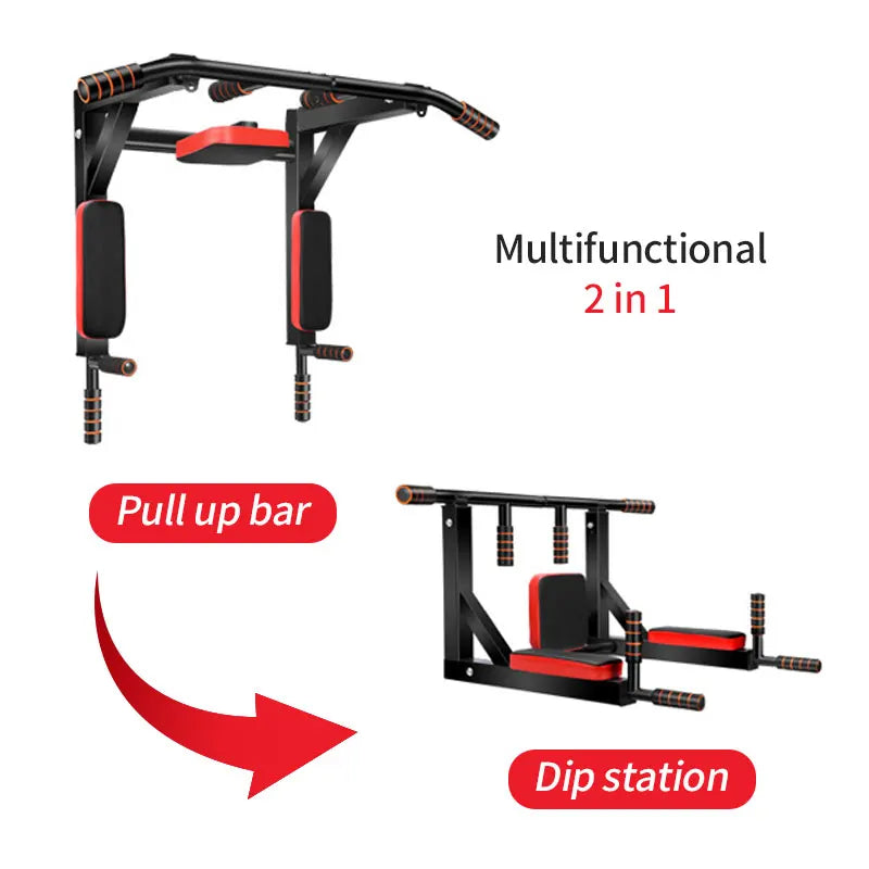 Multifunctional wall-mounted pull-up bar, the upward pull-up bar is used for indoor home gym workouts, pull-up fitness support.