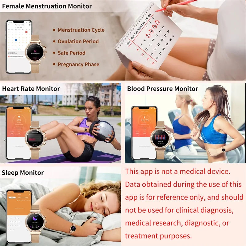 Ladies' Smartwatch, Answering/making Calls, Message Push, Compatible With For IPhone/Android Phones, 1.27-inch Full Touch Screen