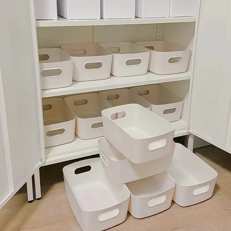 Desktop Storage Box, Cosmetics Clutter Organizer Box, Household Plastic Storage Box, Storage Box, Kitchen Storage, Bathroom