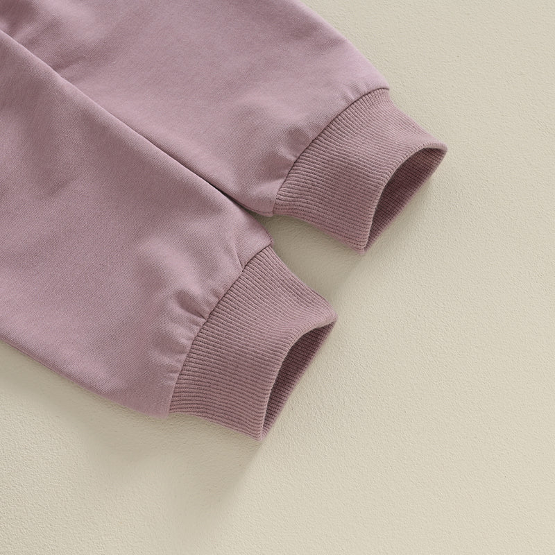 Tregren 0-24M Infant Baby Girls Clothes Long Sleeve Solid Color Sweatshirt Tops Pants 2pcs Set Outfits Toddler Casual Tracksuit