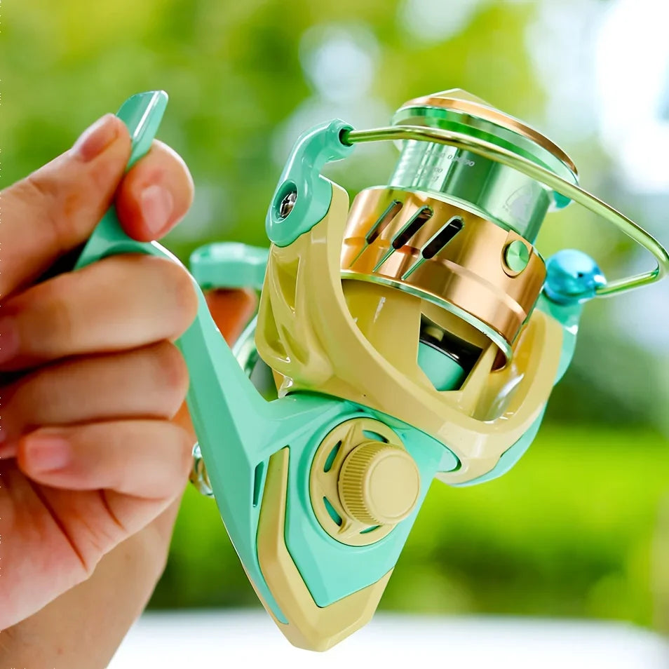 2025 NEW BAKAWA 3000 6000 Series Spining Fishing Reels Bearings 4+1BB Gear Sea Fishing Wheel Freshwater Saltwater Macaron Color