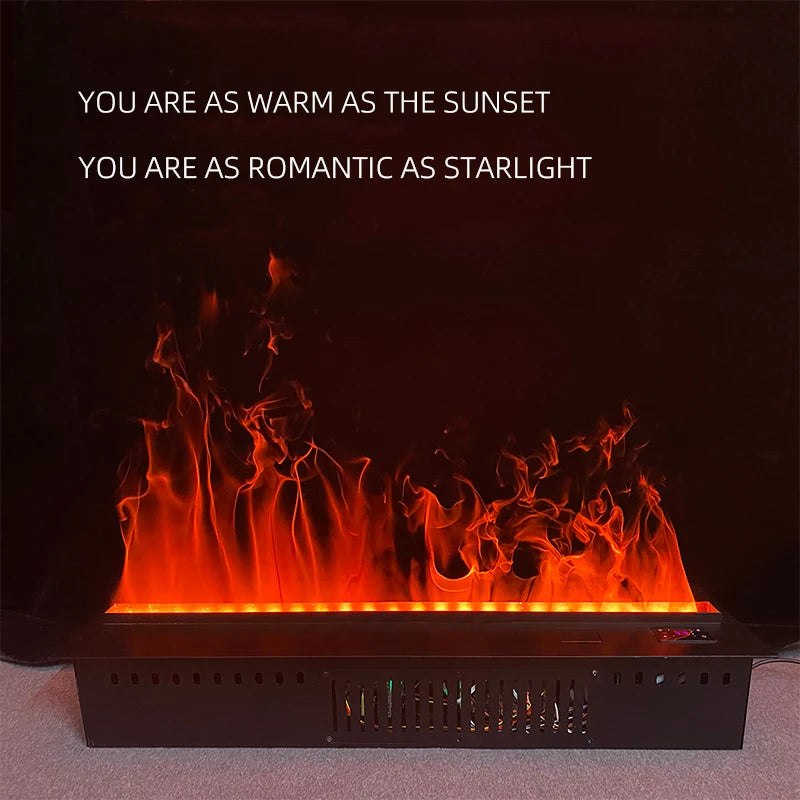 3D Atomized Fireplace smart LED virtual flame indoor decoration humidifier Customized atomized water steam electric fireplace