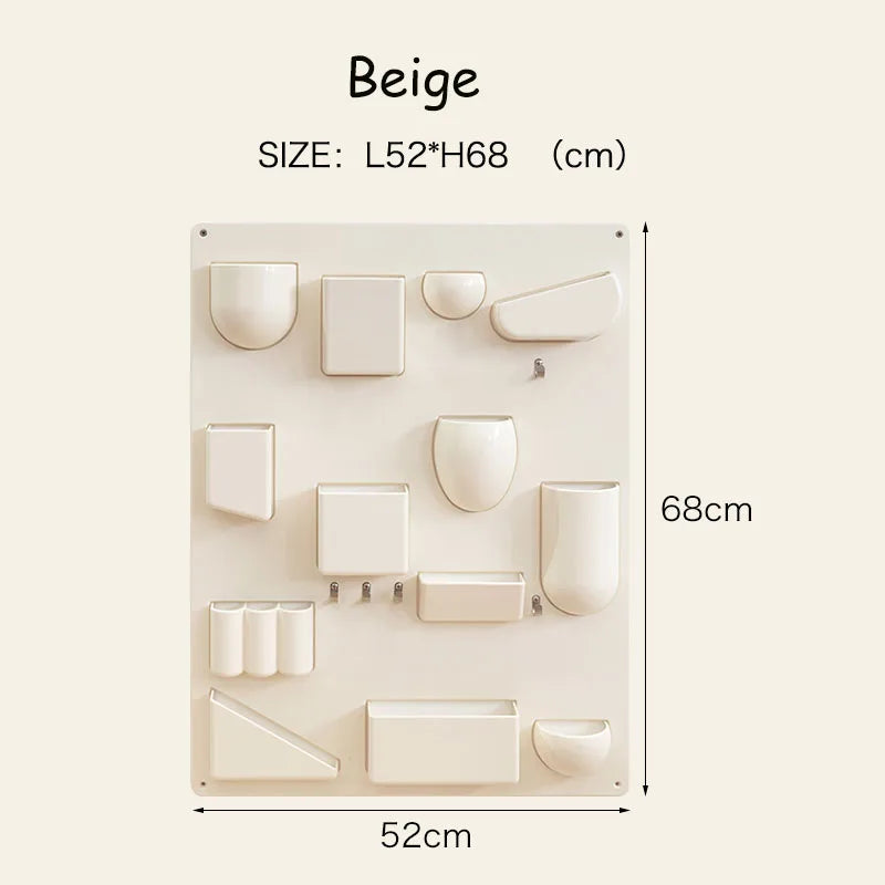 Storage Rack for Wall Holder Offices Kitchens Organizer Workshops Bathrooms Children's Rooms Different Shapes Size Hooks Clips
