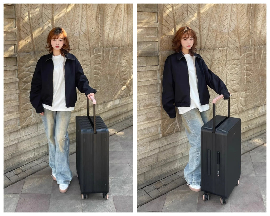 Wide Handlebar Rolling Luggage High-quality Durable PC Material Travel Balance Trolley Suitcase with 360° Spinner Wheel TSA Lock