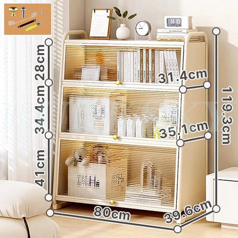 Bathroom Storage Floor to Floor, Waterproof Cabinet, Multi-Layer Storage Rack with Door