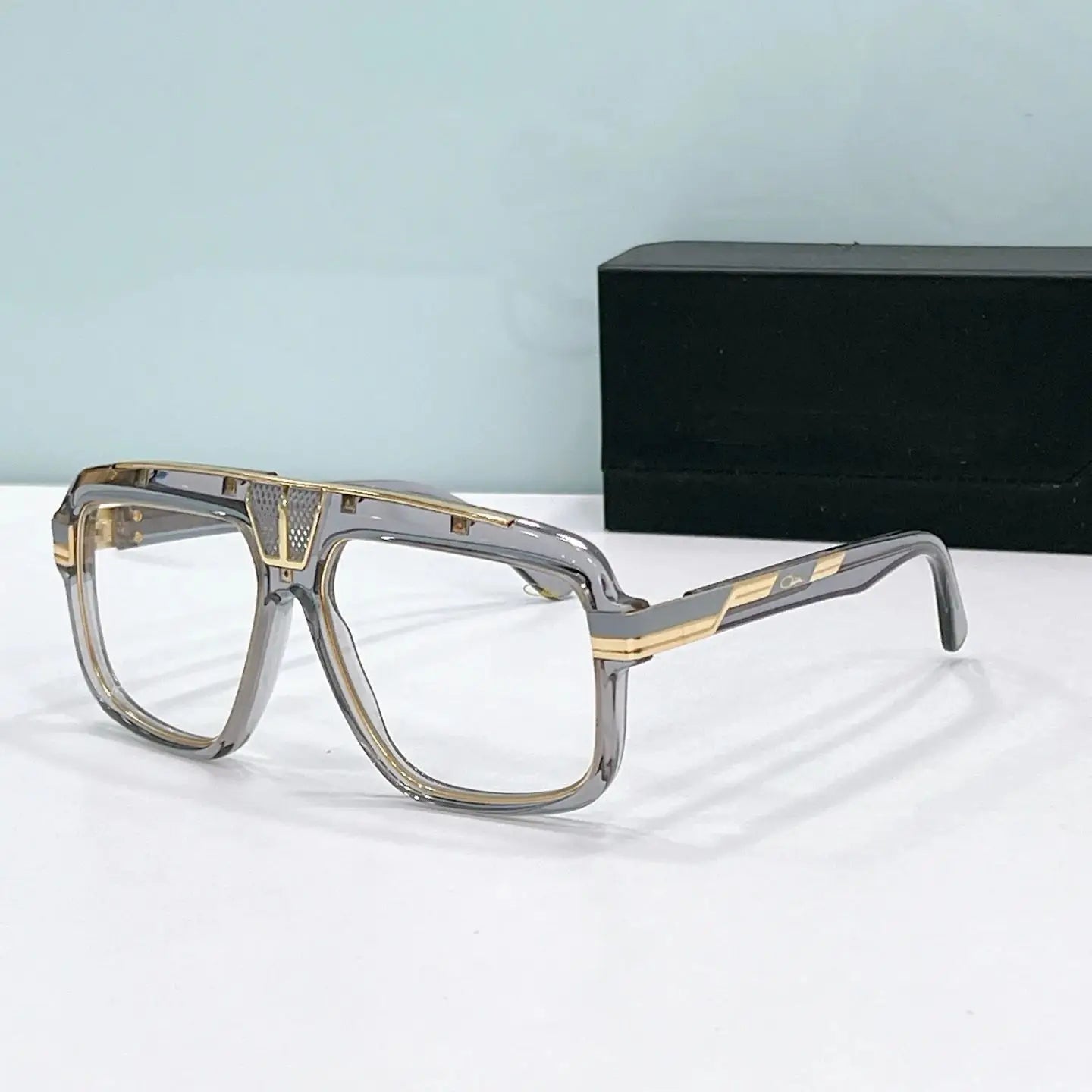 Original CCAZAL MOD678 Luxury Classic Square Acetate Frame Men Sunglasses Premium UV400 Gradient Popular Women Couple Eyewear