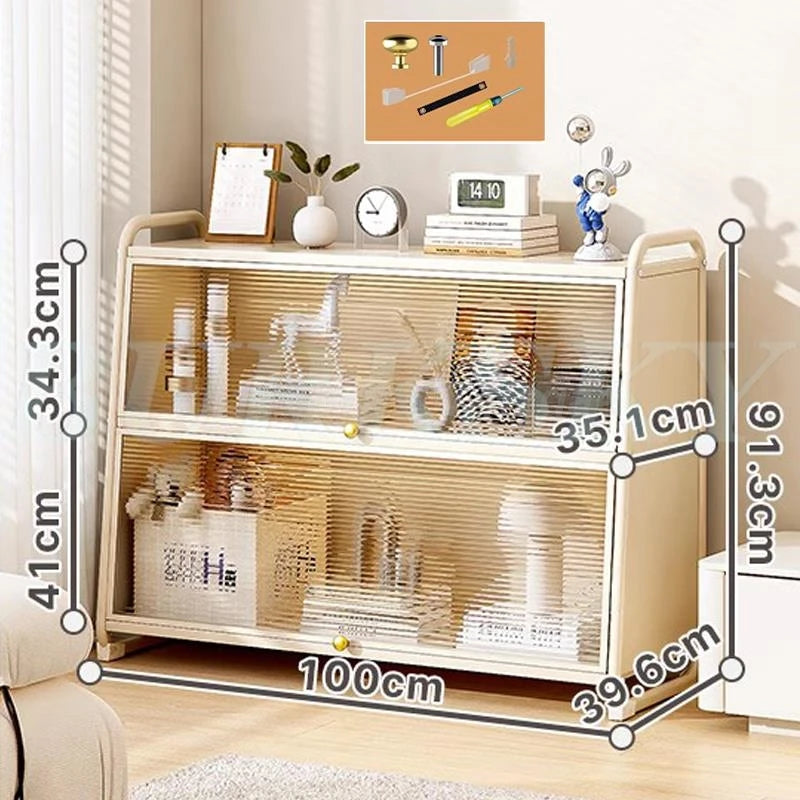 Bathroom Storage Floor to Floor, Waterproof Cabinet, Multi-Layer Storage Rack with Door
