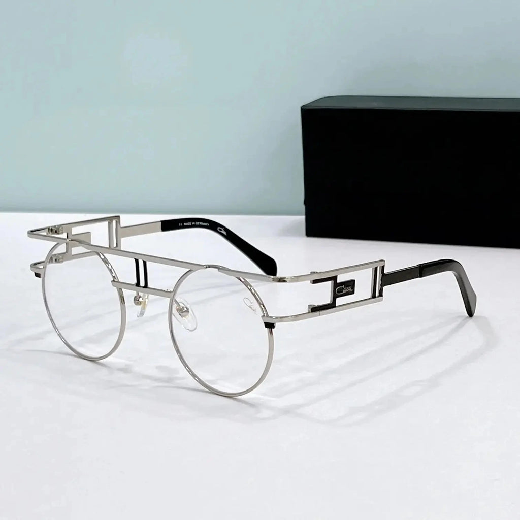 Original CCAZAL MOD958 Fashion Circular Gold Alloy Frame Men Sunglasses Classic Casual UV400 Gradient Retro Women Couple Eyewear