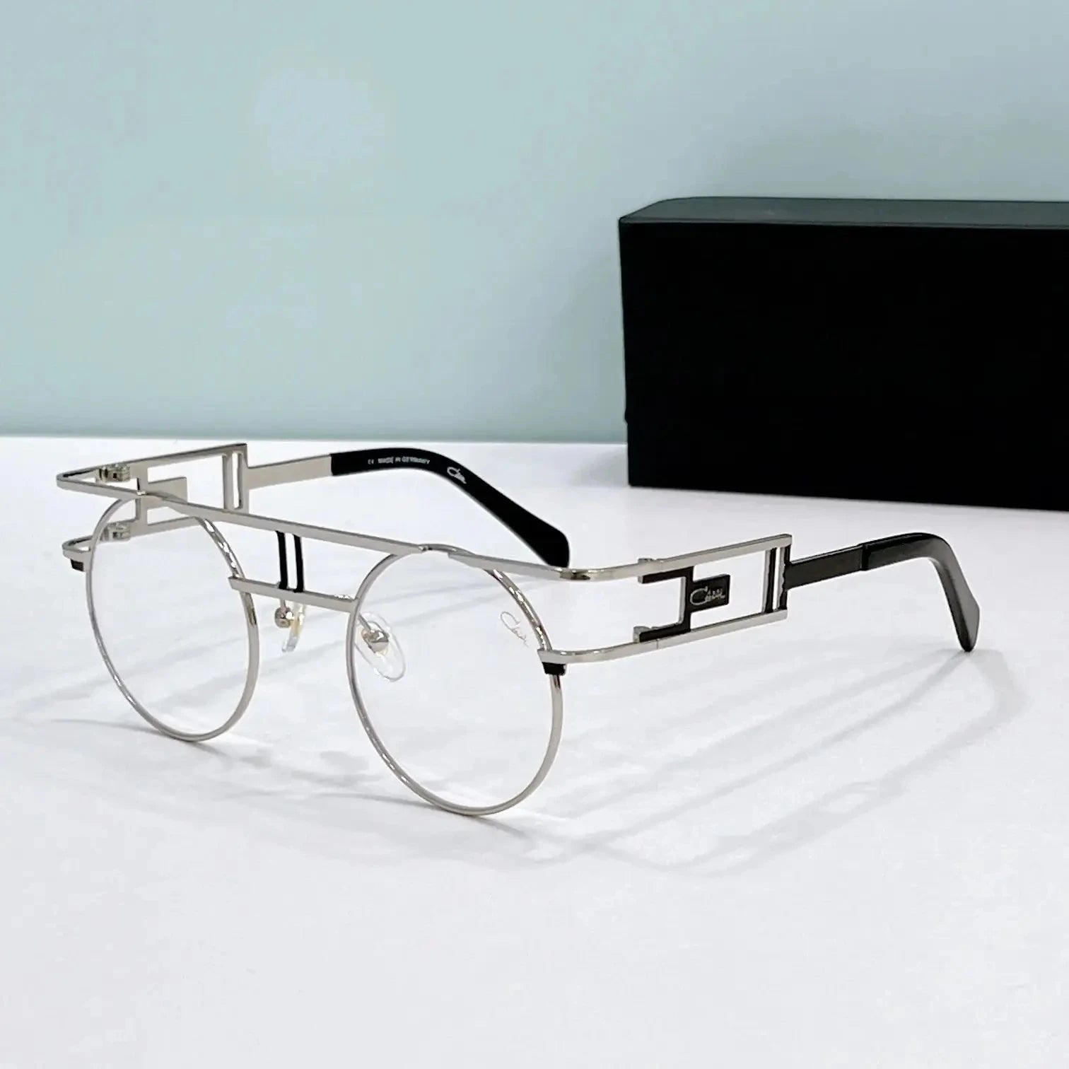 Original CCAZAL MOD958 Fashion Circular Gold Alloy Frame Men Sunglasses Classic Casual UV400 Gradient Retro Women Couple Eyewear