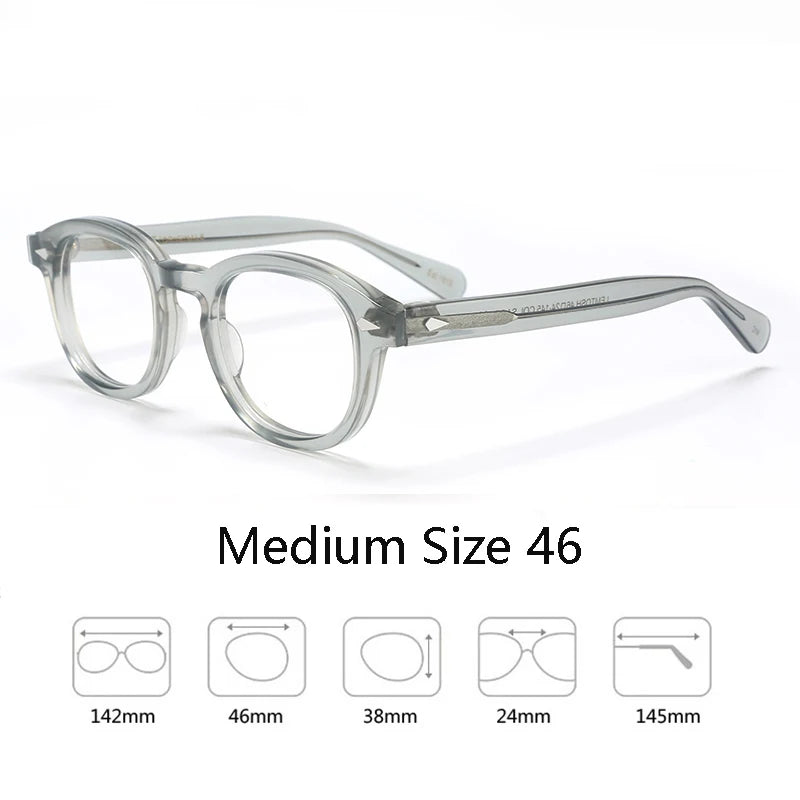 Men's Spectacle Frame Style Glasses Transparent Lens Johnny Depp Brand designer Computer Male Round Vintage