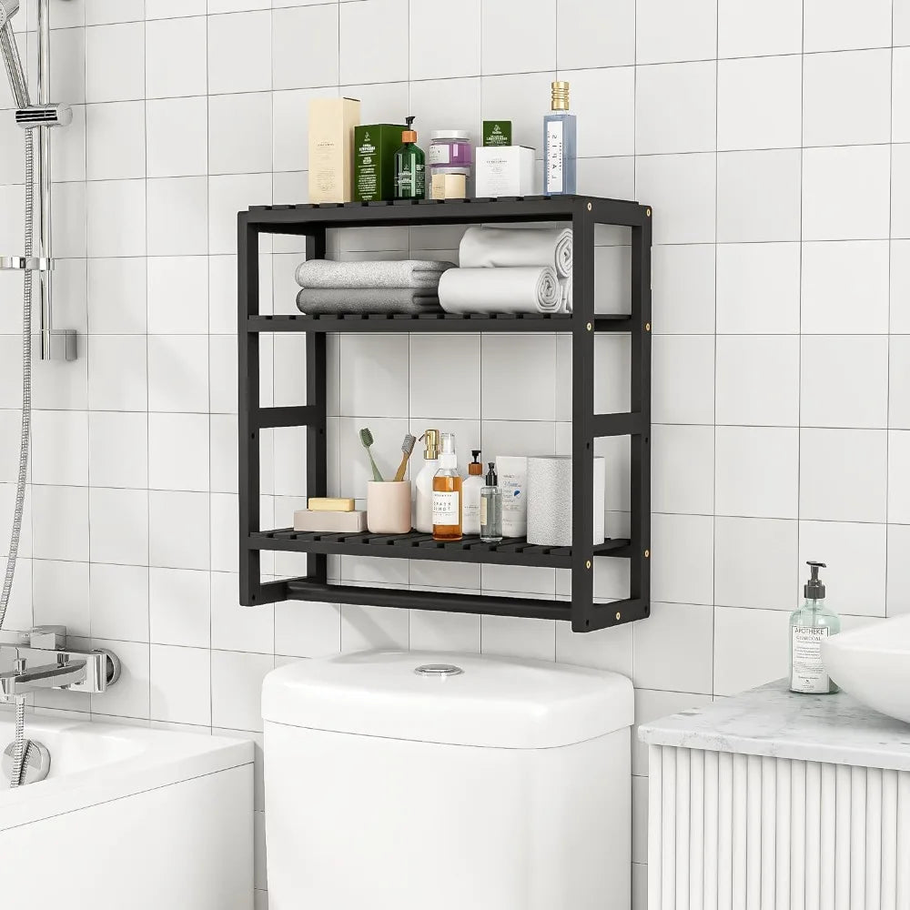 Bathroom Storage Rack Space Save Large Capacity Dormitory Bookshelf Wall Mount Stable and Sturdy Kitchen Seasoning Display Rack