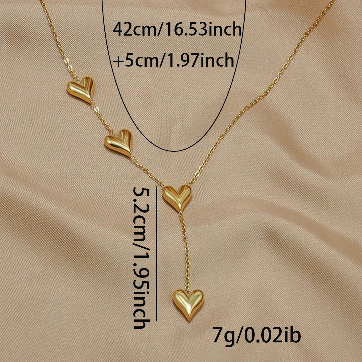 Lxalry 18K Gold-Plated Heart Necklace, Recycled Steel, Minimalist, Hypoallergenic, Ocean-Safe, Everyday Elegance Glow