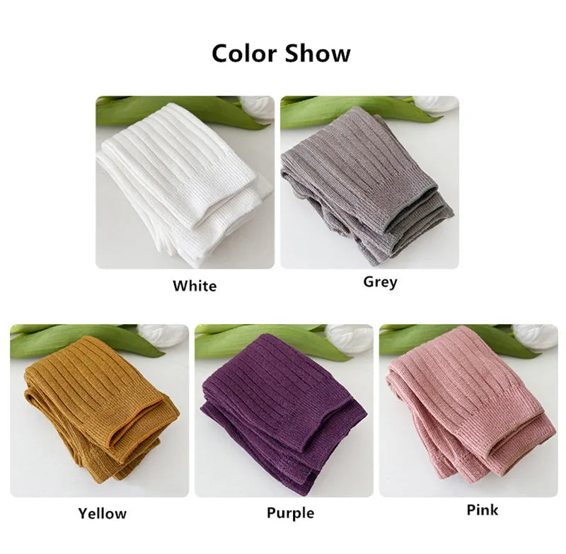 Spring Baby Boys Girls Pants Newborn Girl Leggings Tights Cotton Stretch Kids Children Knitting Trousers For 0 to 6Years