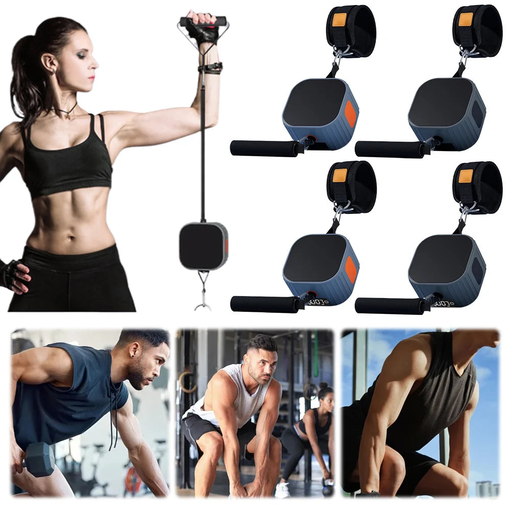Fitness Pump Resistance Machine Adjustable Resistance Strength Training Puller with Counter Rowing Machine for Gym Workout