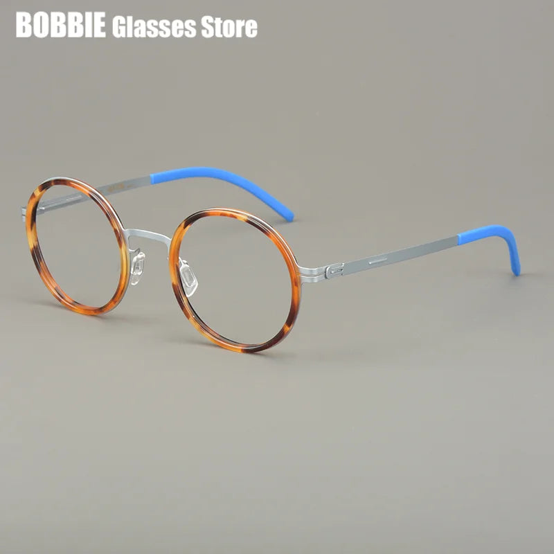 Classics Round Glasses Frame Eyeglasses Light Thin Screwless Acetate Ring Men Women Spectacle Germany Brand Design Oroshi 2025