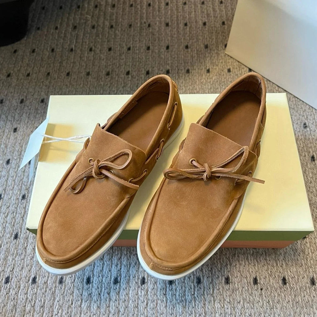 Top Quality Bow Loafers Shoes 2025 Spring New Retro Casual Suede Slip-On Shallow Flat Single-Layer Shoes Sapato Feminino