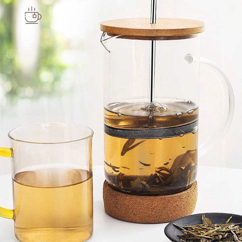 Coffee French Press Pot With Filter high borosilicate glass Hand Punch Coffee Pot Multifunctional Brewings Tea Milk Pot Tools