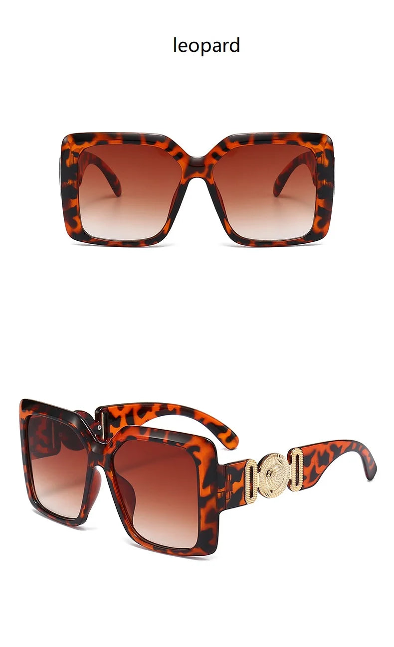 INS Popular Square Sunglasses Women Luxury Retro Brand Men Trending Travel Sun Glasses Female Shades UV400 Oculus