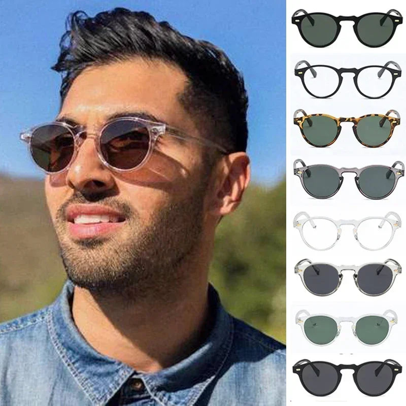 2025 Round Cat Eye Sunglasses Men Brand Designer Vintage Driving Sun Glasses Fashion Retro Male Shades Women Oculos De Sol