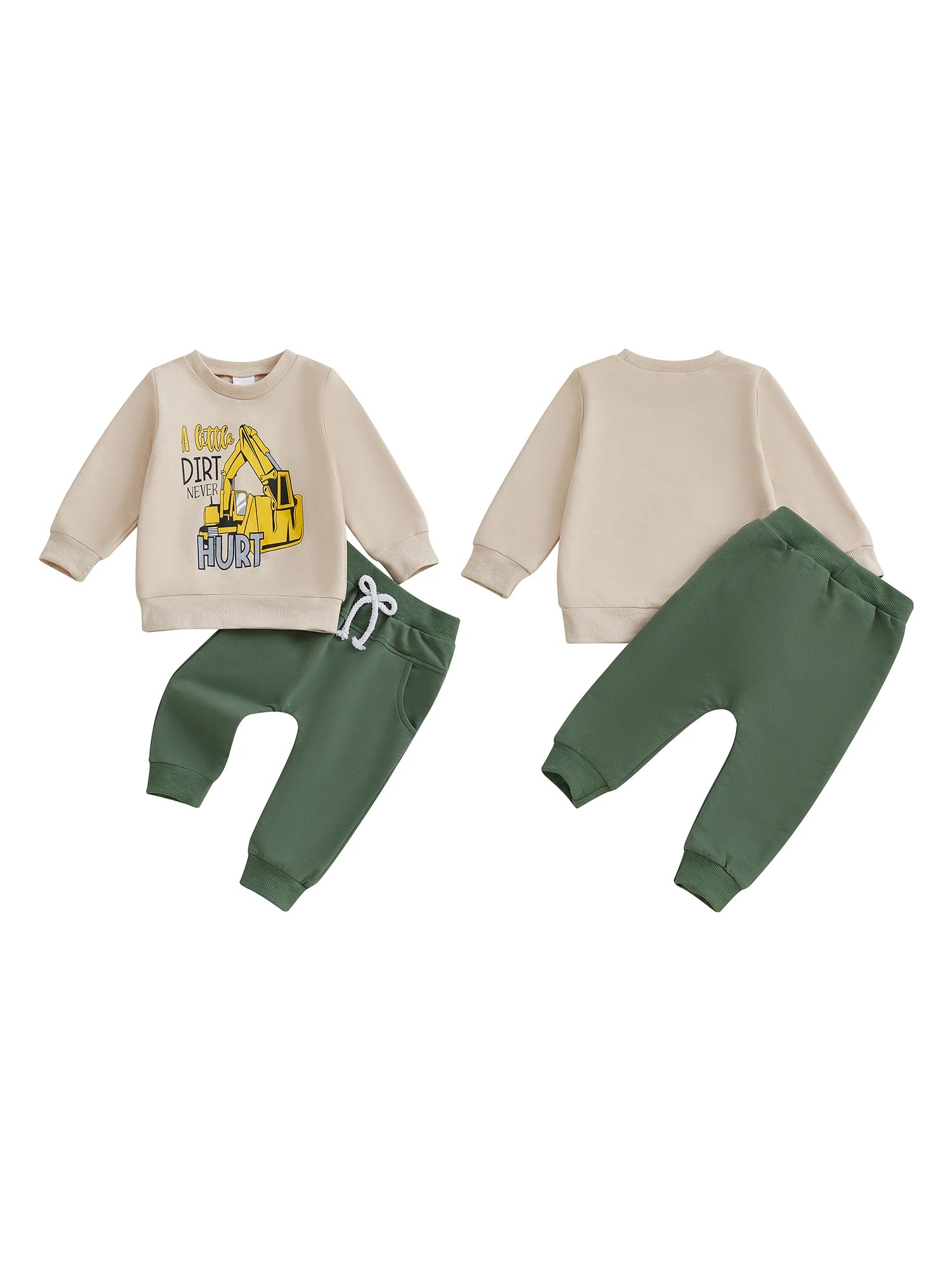 Boys 2-piece Set Short Sleeve Dinosaur Print T-shirt with Denim Shorts Summer Outfit for Toddlers and Kids