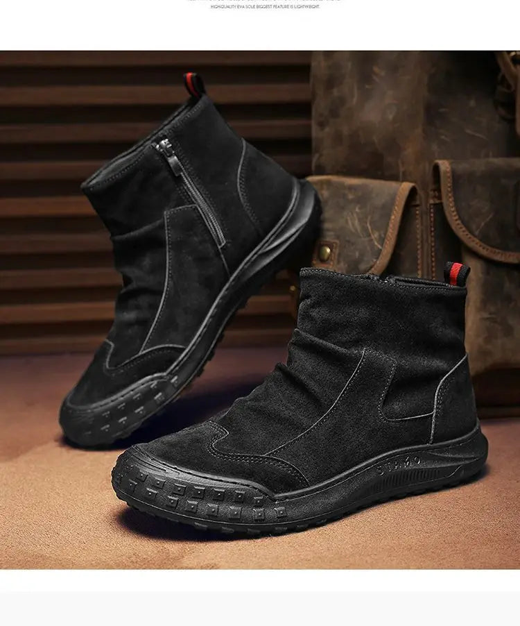 New Male Shoes Spring Autumn Men's Boots High Cut Footwear Quality Offers Cheap Original Deals Y2k Size 45 Designer Classic Sale
