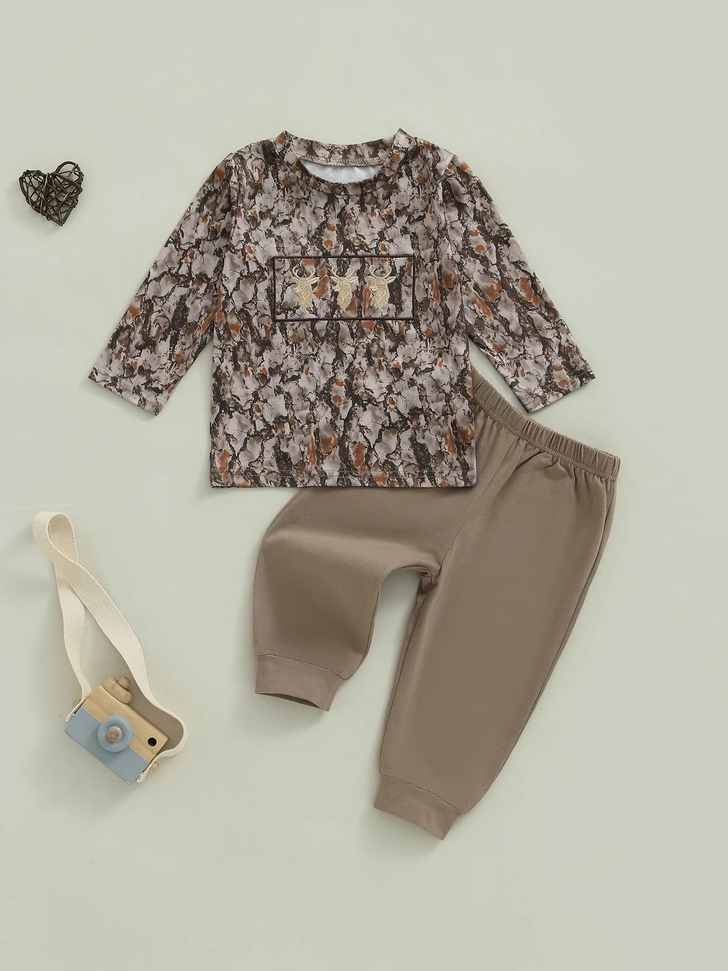 Toddler Boy Winter Outfits Plaid Flannel Button Down Shirt Fleece Lined Jeans 2 Pcs Set for Cold Weather Style