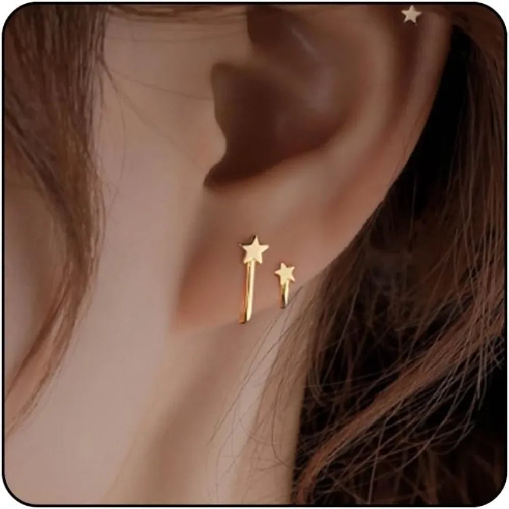 Star Cuff Earrings for Women Ear Cuff Silver Star Stud Earrings Star Earrings Studs Star Earrings for Women Star Jewelry