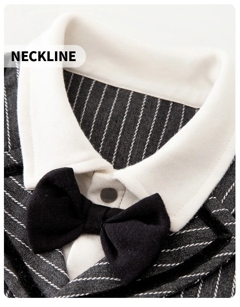Baby Boys Outfit Infant Clothes Gentleman Suits Long Sleeve Toddler Onesie Costume Romper Jumpsuit Spring and Autumn Trendy Cool