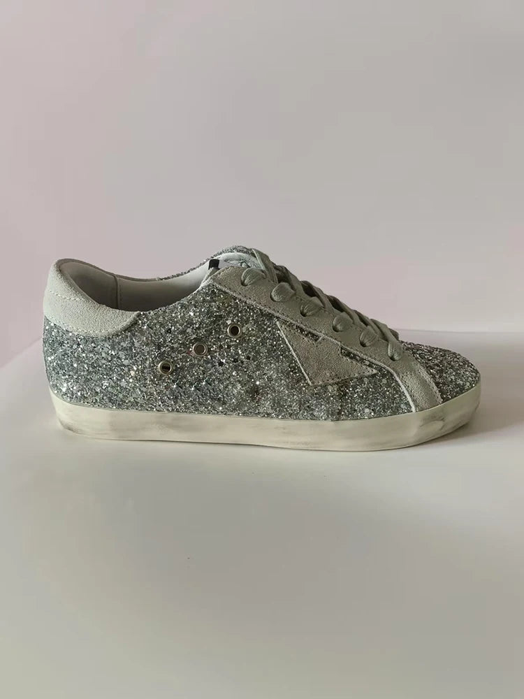 Spring Summer Fashion Daily Casual Low-top Lace-Up Shoes Men's Round Toe Breathable Patchwork Anti-Skid Flat Bottom Sports Shoes