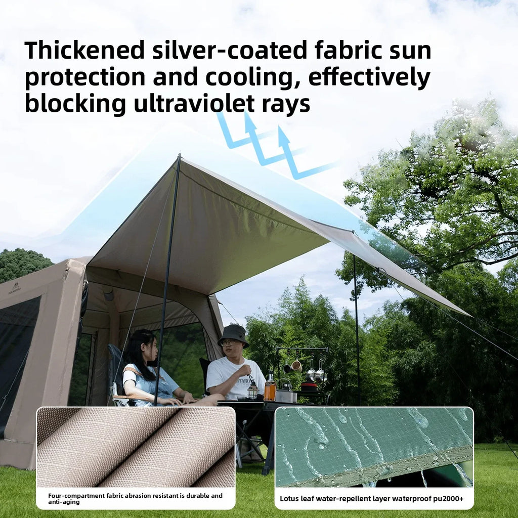 Mountainhiker Outdoor NewInflatable Cabin Quick Setup Overnight Rainproof Thickeneded Multi-person Picnic Cabin Family Park Tent