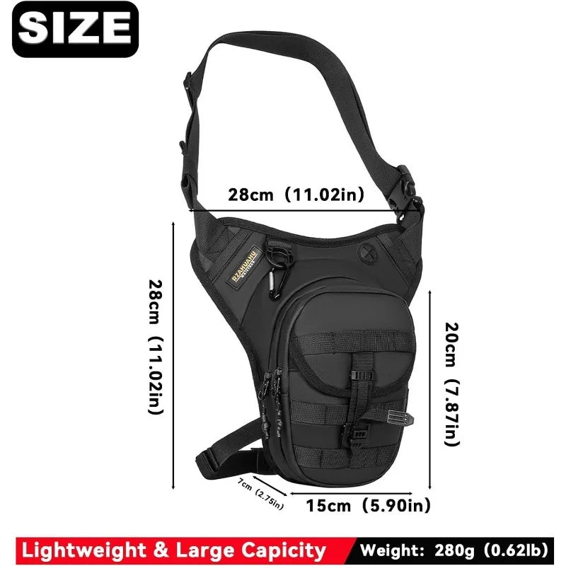 Motorcycle Leg Bag for Men Women Drop Leg Bags Tactical Thigh Bag Outdoor Fanny Pack Leg Harness Bag for Hiking Bicycling